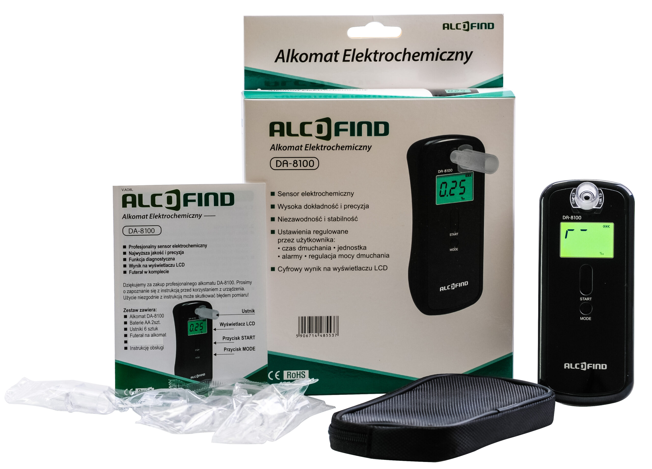 Alkomat marki AlcoFind DA8100 + 10 lat Gwarancji plus nielimitowane kalibracje - obrazek 3